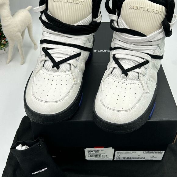 Men’s Saint Laurent cure 05 mid top sneakers size 41 made in Italy - Picture 11 of 11